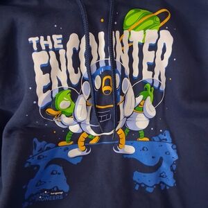 Kurzgesagt Cosmic Pioneers The Encounter Limited Edition 2023 XL Navy Hoodie
